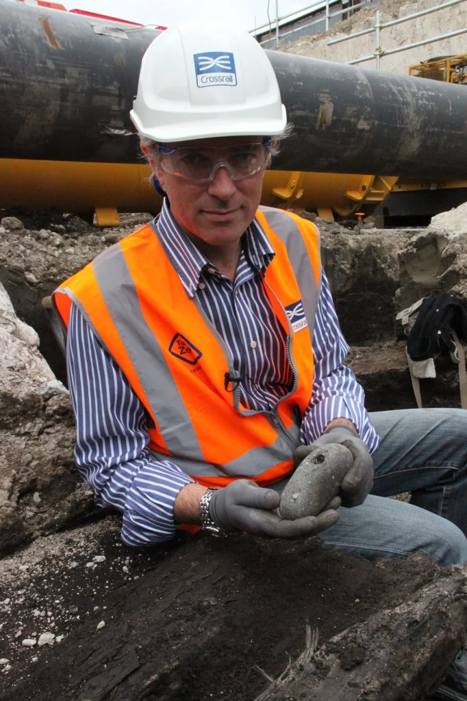 Cross rail archaeologist Jay Carver : Credit Cross Rail