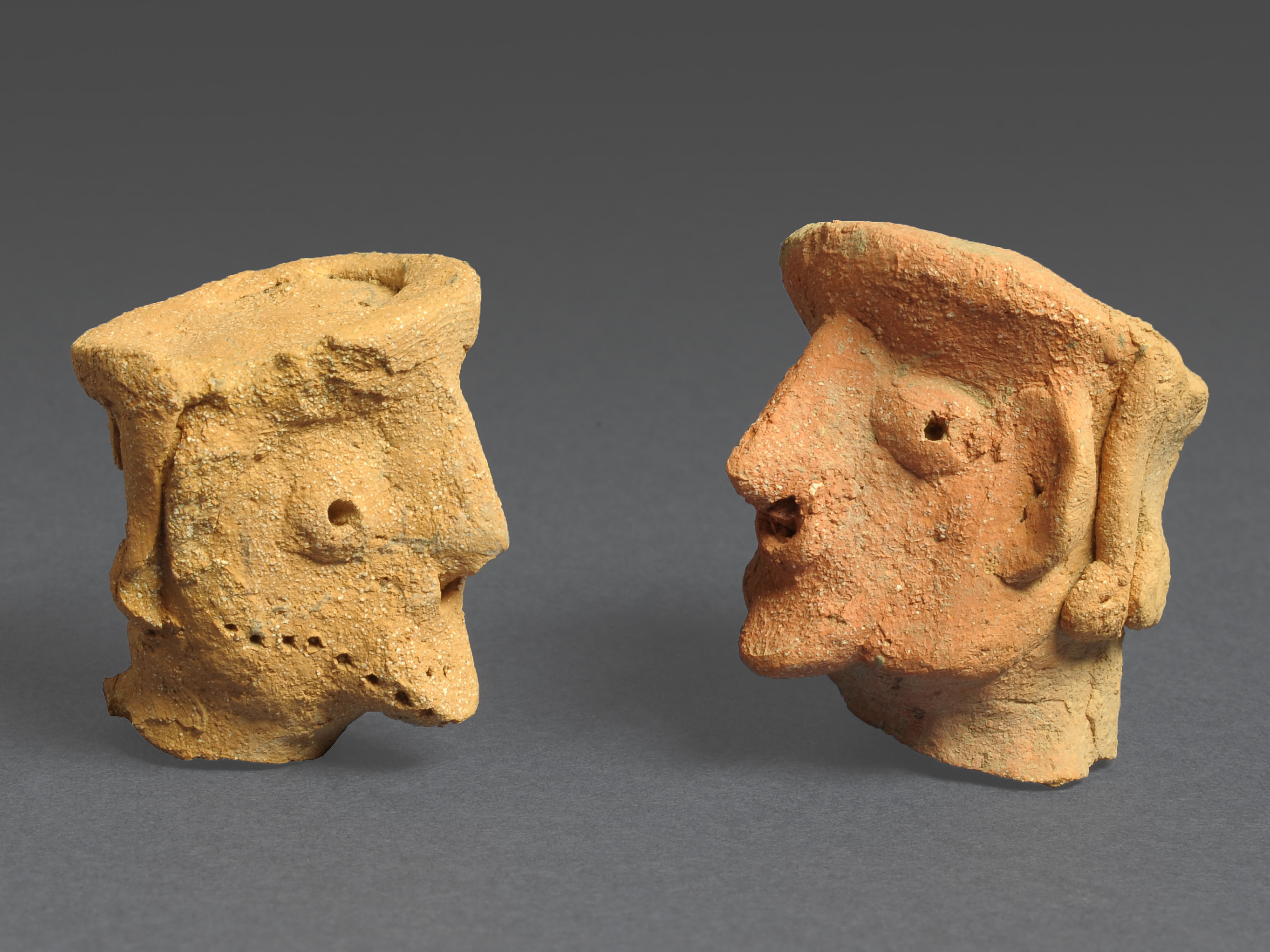 Figurines of a person. Photograph: Clara Amit, courtesy of the Israel Antiquities Authority.