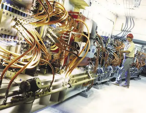 Inside the accelerator ring of the Stanford Synchrotron Radiation Lightsource. Wiki Commons