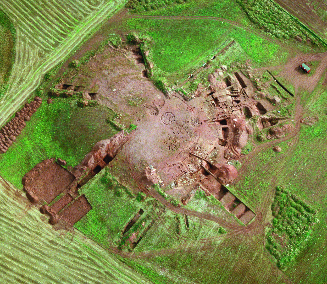 An-aerial-photograph-of-the-excavation-at-Broxmouth-taken-before-the-site-was-covered-overl