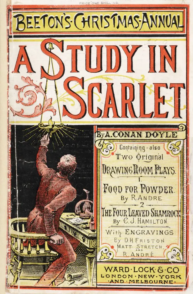 The first appearance of Holmes, 1887. Wiki commons