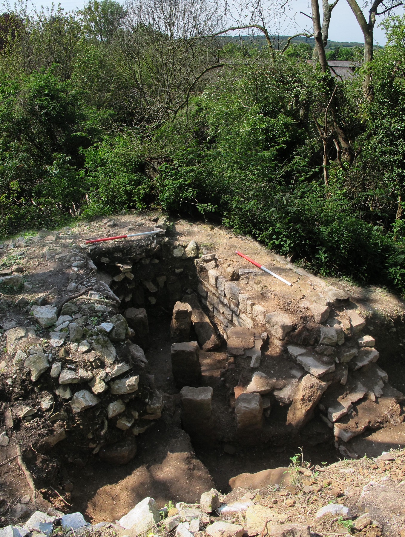 Operation Nightingale Caerwent excavation showing a hypocaust (Latin hypocaustum) at our roman site - Images courtesy of the University of Leicester