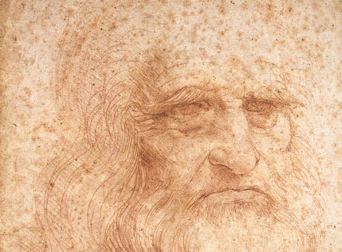 This is Leonardo da Vinci's self-portrait as acquired during diagnostic studies carried out at the Central Institute for the Restoration of Archival and Library Heritage in Rome, Italy. Credit: M. C. Misiti/Central Institute for the Restoration of Archival and Library Heritage, Rome