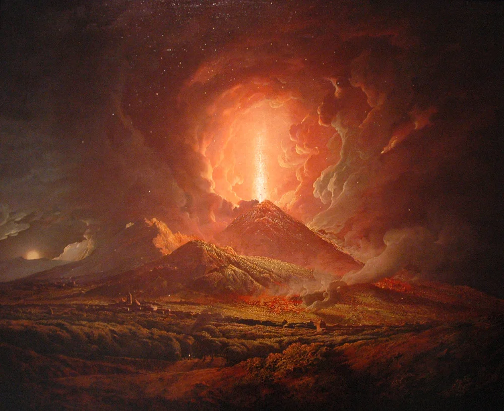 Artist representation of Mount Vesuvius: WikiPedia