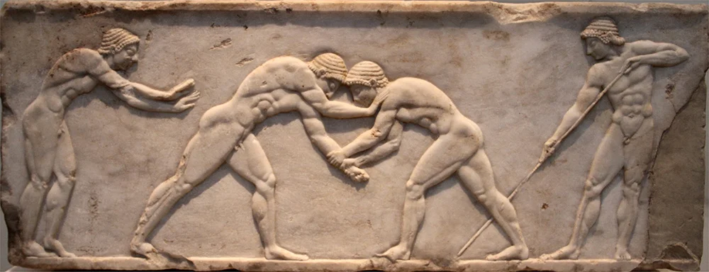 Ancient Greek art, men wrestling: Flickr
