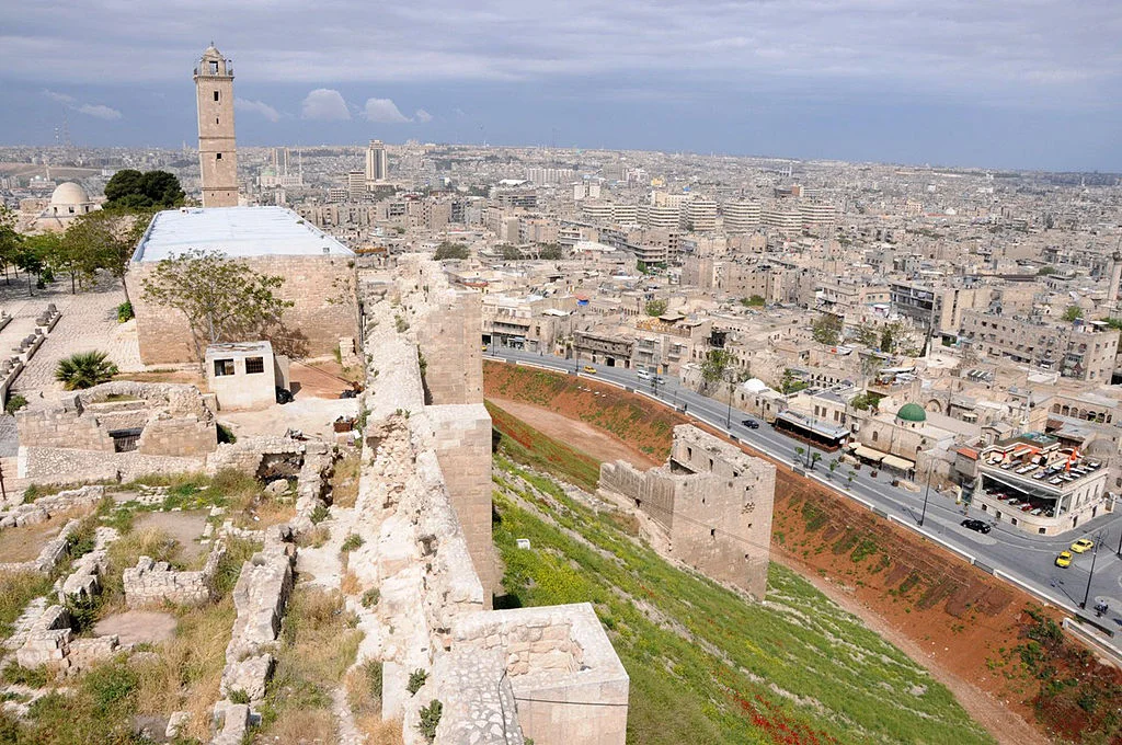 Ancient Aleppo from the citadel: Wikimedia