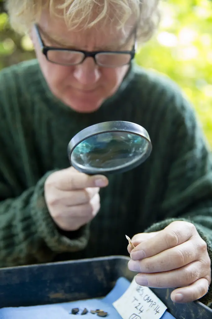 David Jacques magnifying glass - Image Credit : University of Buckingham