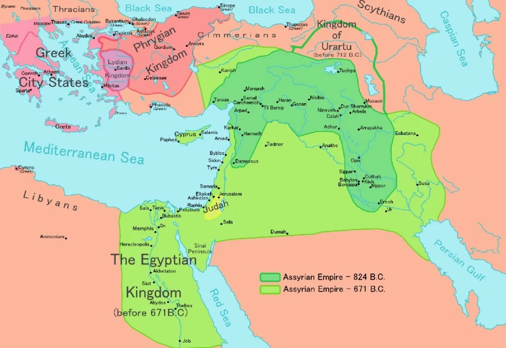 Map of Assyria.  Ras67/Wikimedia Commons