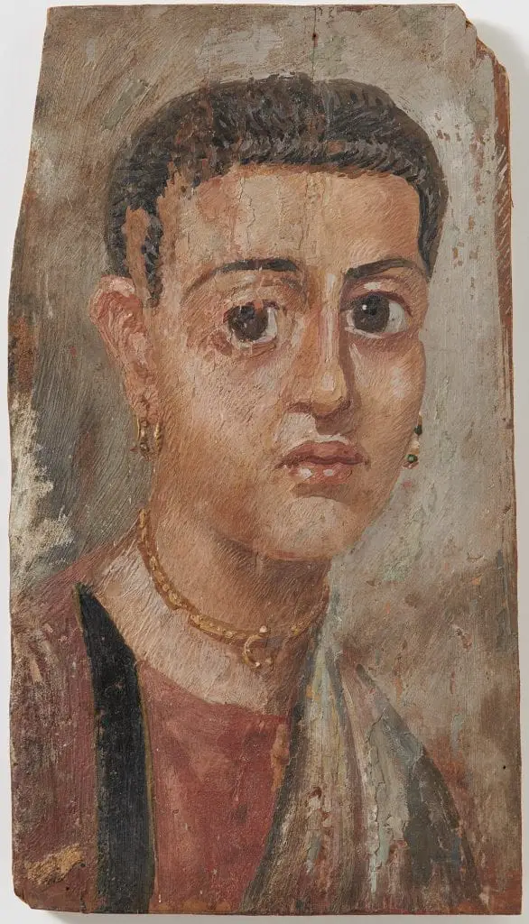 the institute of archaeology of the university of zurich restitutes two egyptian mummy portraits Mummy portrait of a young woman. (Frank Tomio; University of Zurich)