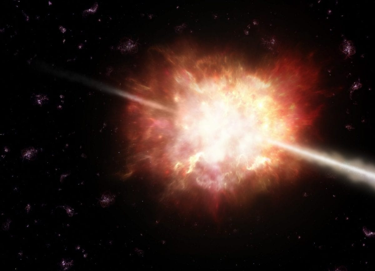 nearby massive star explosion 30 million years ago equaled detonation of 100 million suns