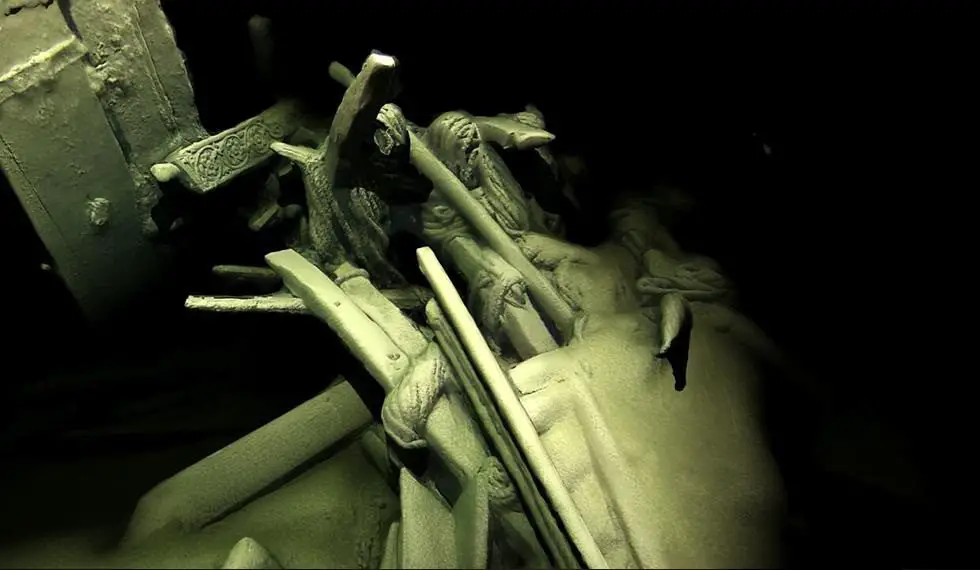 maritime archaeology expedition in black sea Photogrammetric model of stern of Ottoman wreck. Credit: Rodrigo Pacheco Ruiz and Rodrigo Ortiz.
