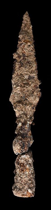 archaeologists discover location romans breached jerusalem’s city walls 2,000 years ago A spearhead from the battle against Titus’ army. Photographic credit: Clara Amit, courtesy of the Israel Antiquities Authority.
