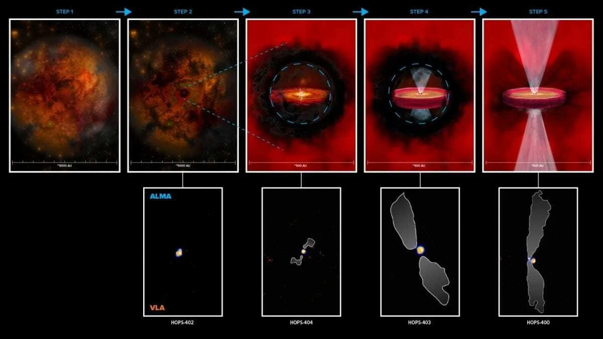 how newborn stars prepare for the birth of planets