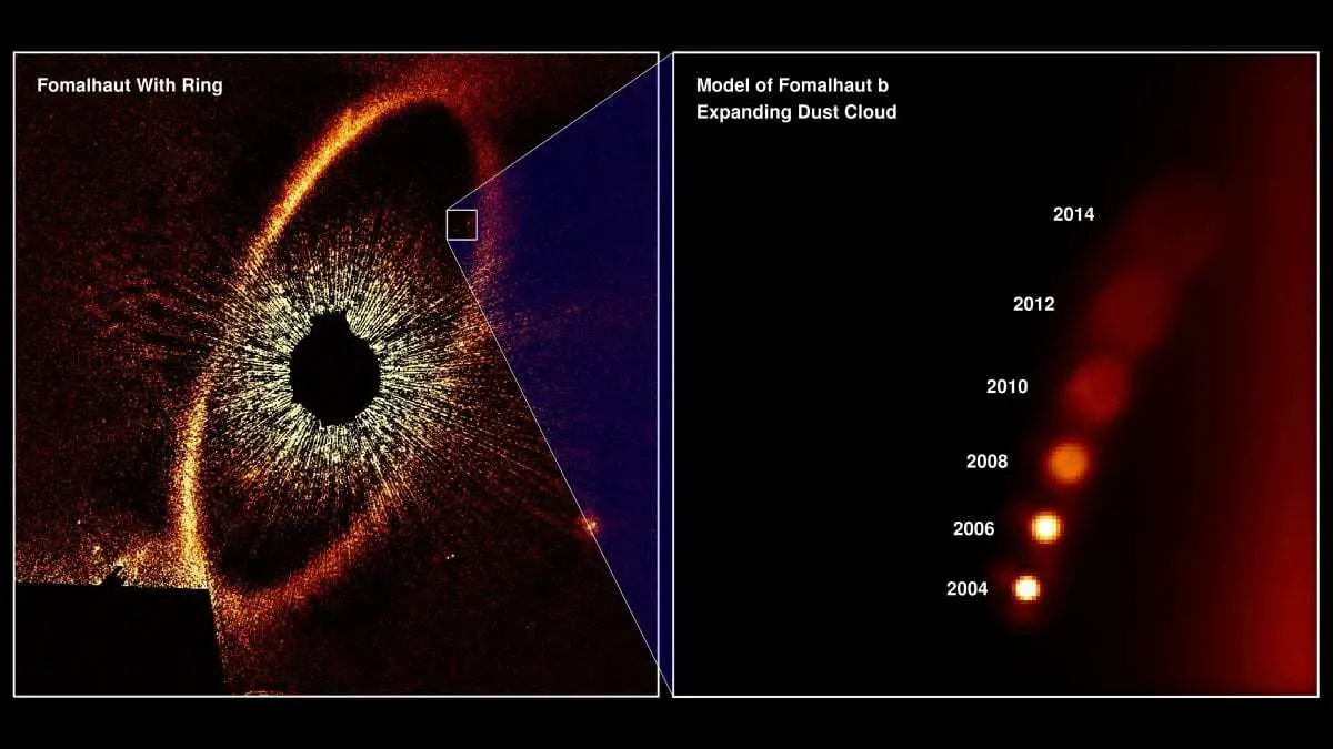 hubble observes aftermath of massive collision