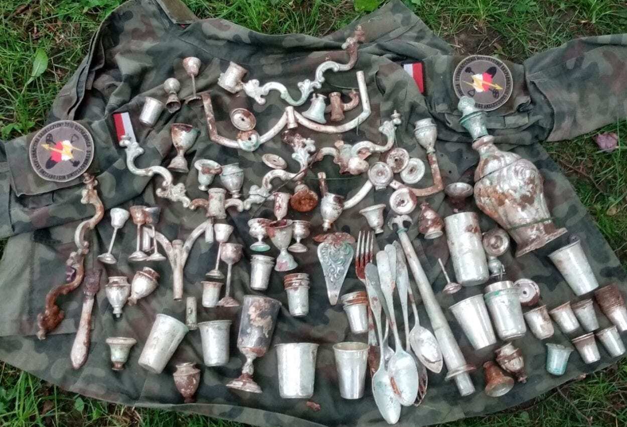 silver treasure found in chest at castle occupied by nazis