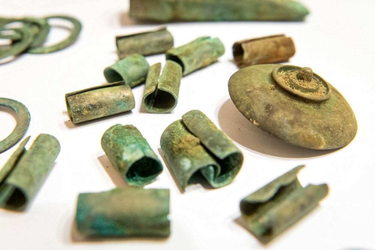 metal detectorist discovers treasure trove of bronze artefacts