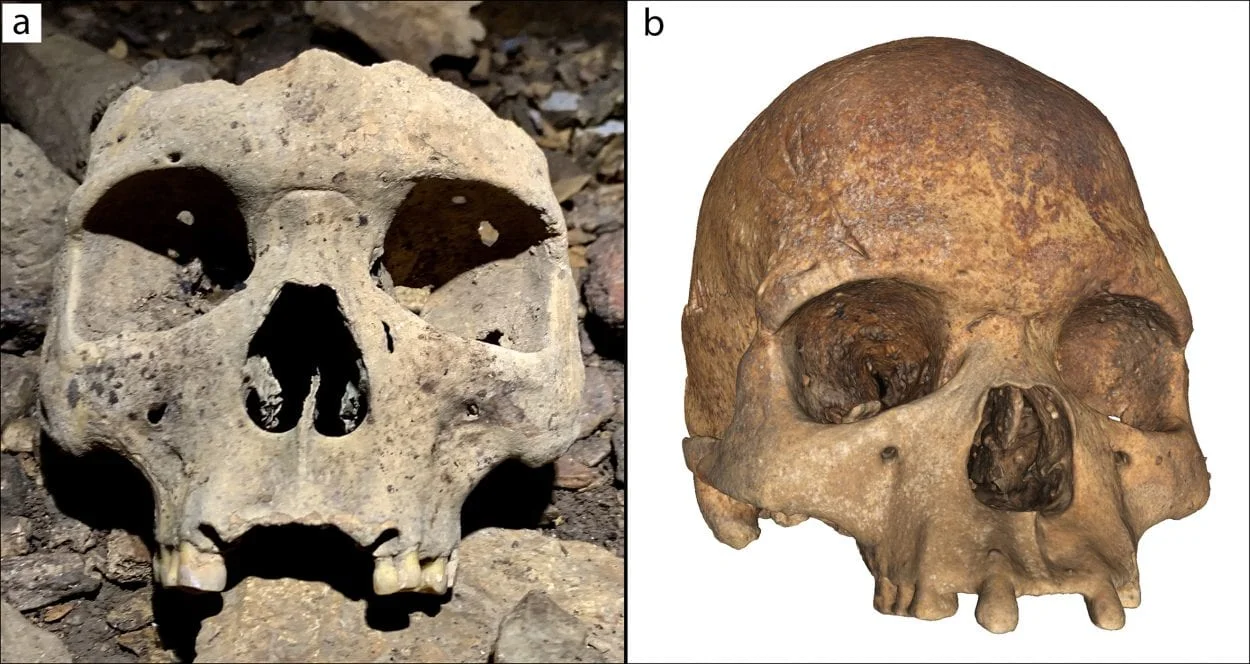 burial pit in cave contains individuals that practised body modification