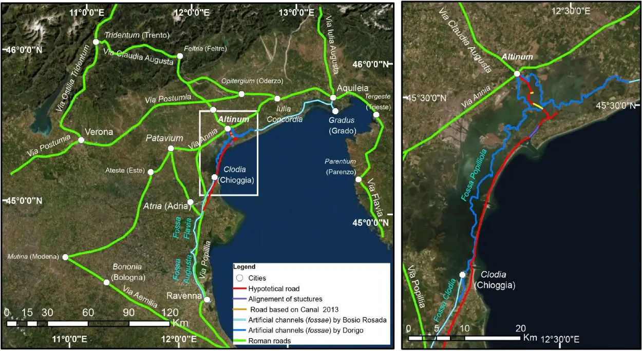 archaeologists discover roman road in the venice lagoon