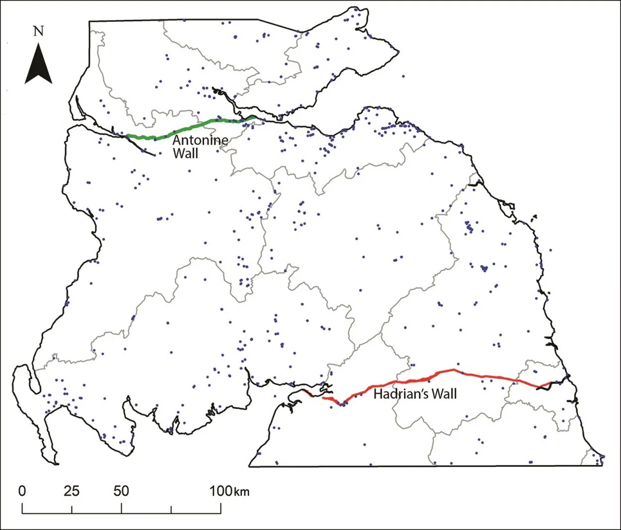 over 100 ancient settlements discovered north of hadrian’s wall roman1