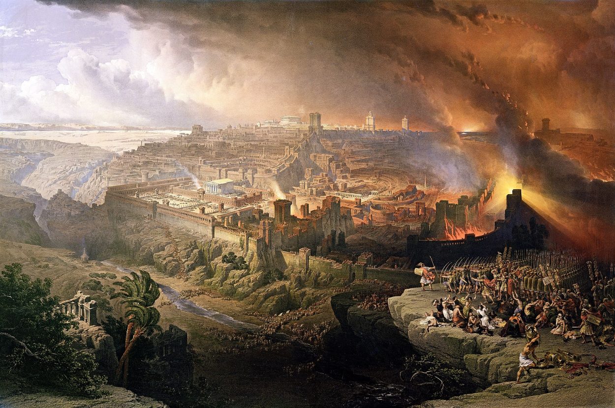 1627px David Roberts The Siege and Destruction of Jerusalem by the Romans Under the Command of Titus A.D. 70