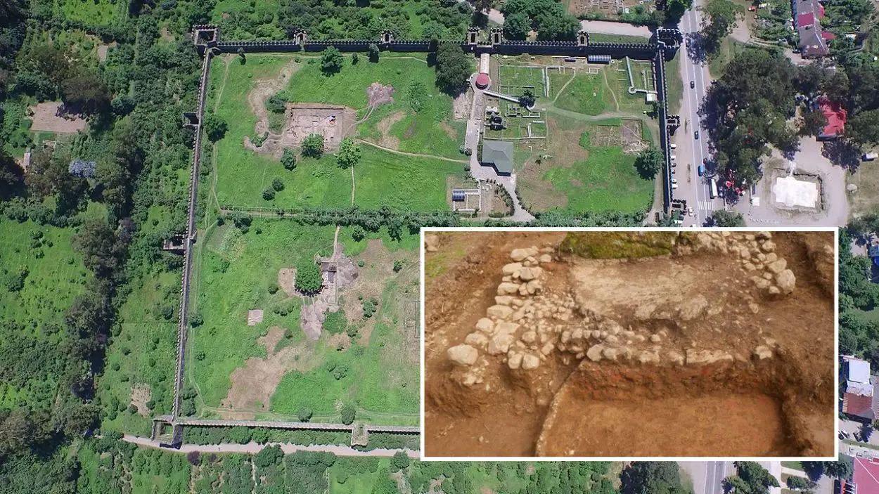1,800-year-old wine press uncovered next to roman fort GORNIO