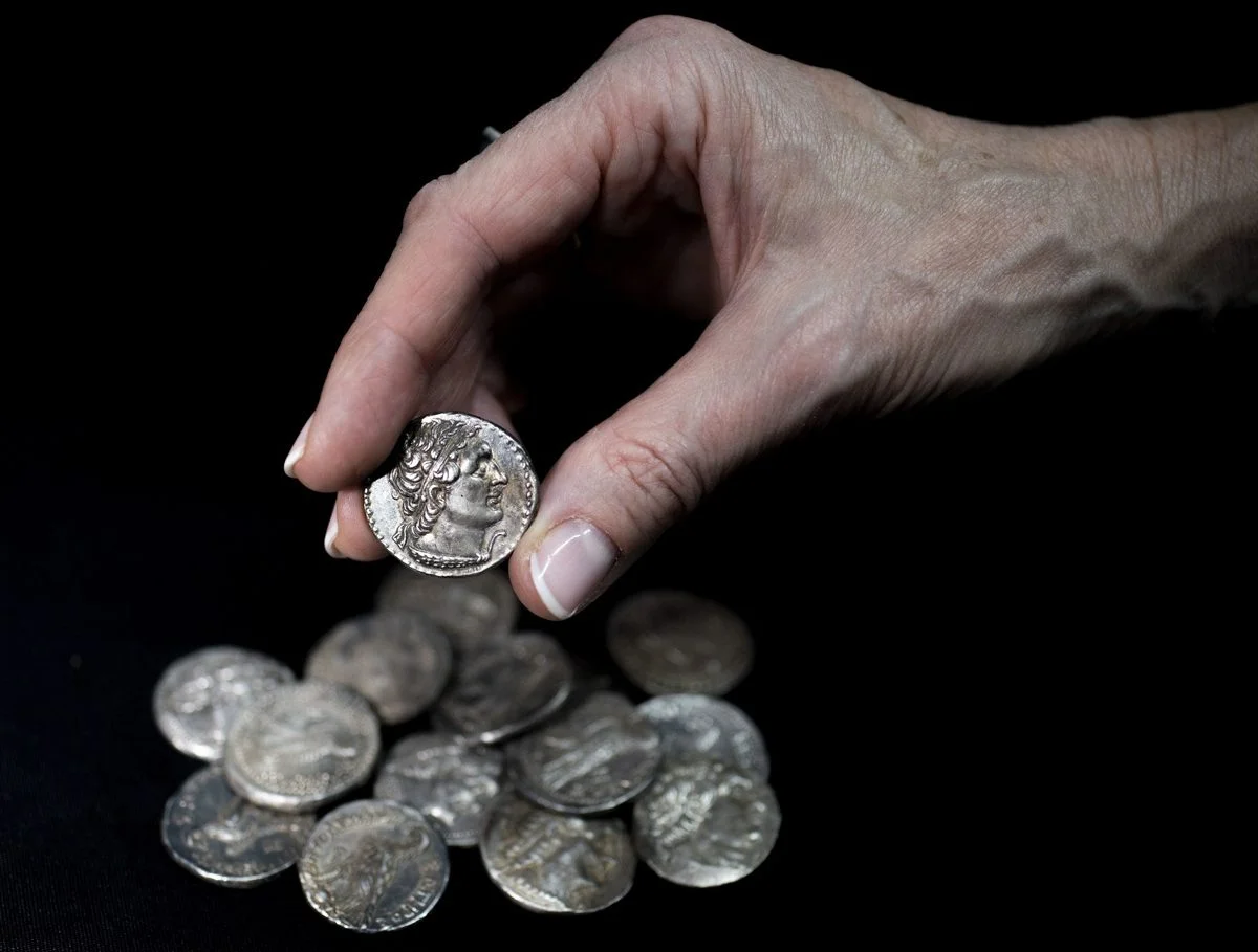 coin hoard minted by ptolemy vi found in israel MAC2