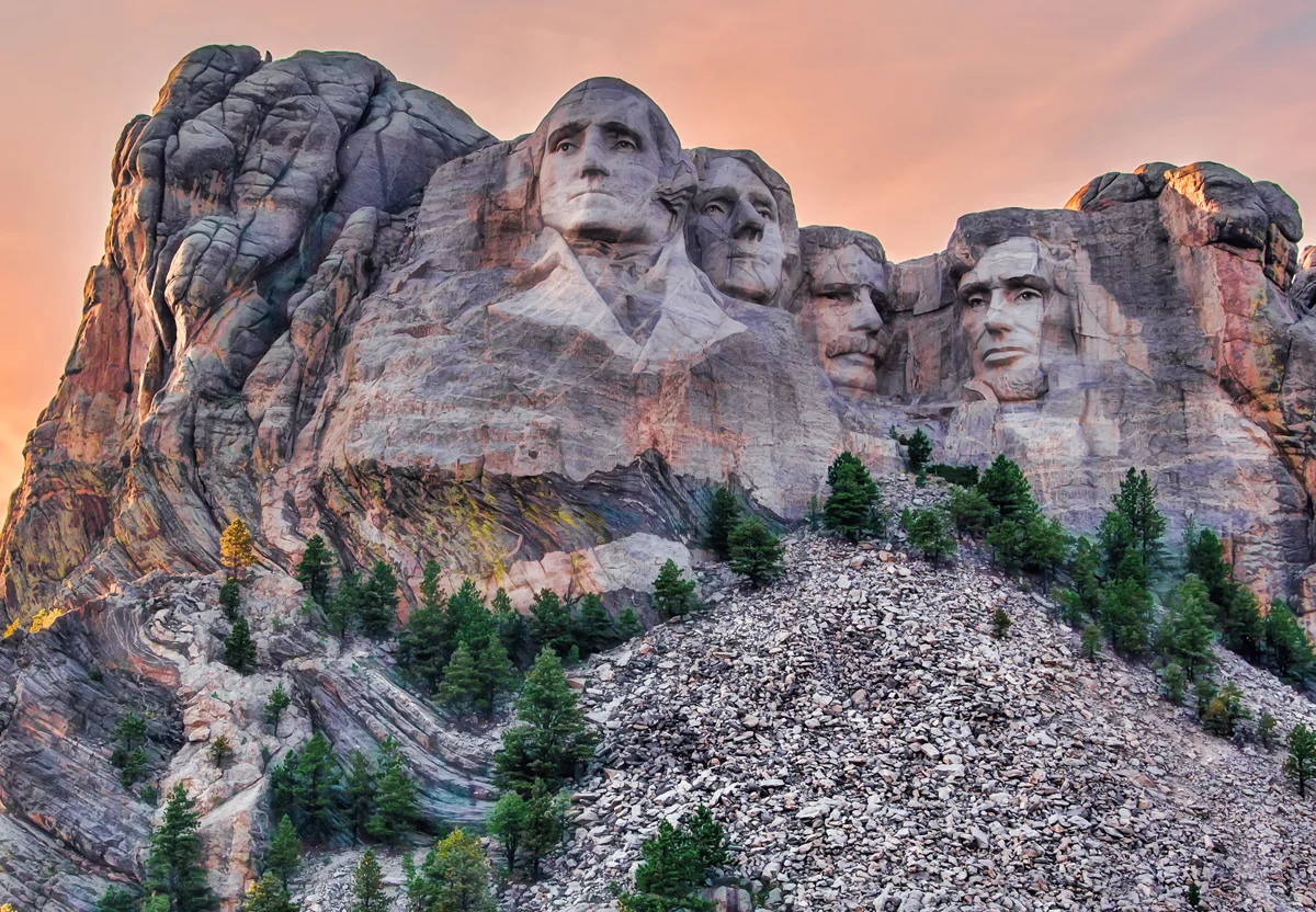 The Mount Rushmore National Park in South Dakota